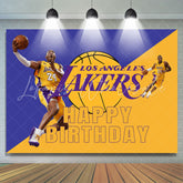 Lofaris Lakers Basketball Star Player Boys Birthday Backdrop