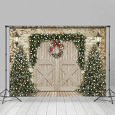 Lofaris Large Size Wooden Christmas Photo Booth Backdrop for Pictures