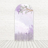 Lavender Garden Calm Bloom Arch Backdrop For Peaceful Outdoor Event