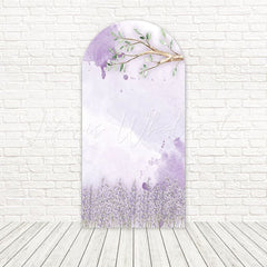 Lavender Garden Calm Bloom Arch Backdrop For Peaceful Outdoor Event