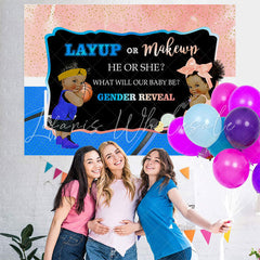 Lofaris Layup Or Makeup Gender Revel Backdrop For Baby Shower