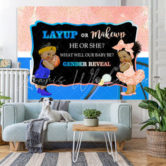 Lofaris Layup Or Makeup Gender Revel Backdrop For Baby Shower