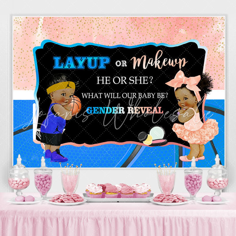 Lofaris Layup Or Makeup Gender Revel Backdrop For Baby Shower