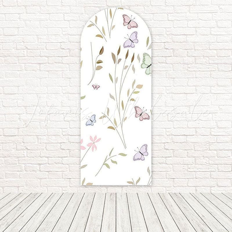 Leaves Butterflies Nature Arch Backdrop For Whimsical Occasions