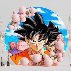 Legendary Dragon Ball Round Backdrop For Anime Party Celebration