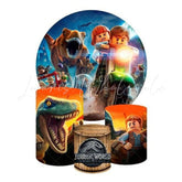 LEGO Themed Round Backdrop and Cylinders Kit for Kids Events