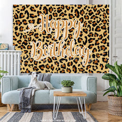 Lofaris Leopard Print Theme Happy Birthday Backdrop For Party