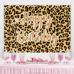 Lofaris Leopard Print Theme Happy Birthday Backdrop For Party