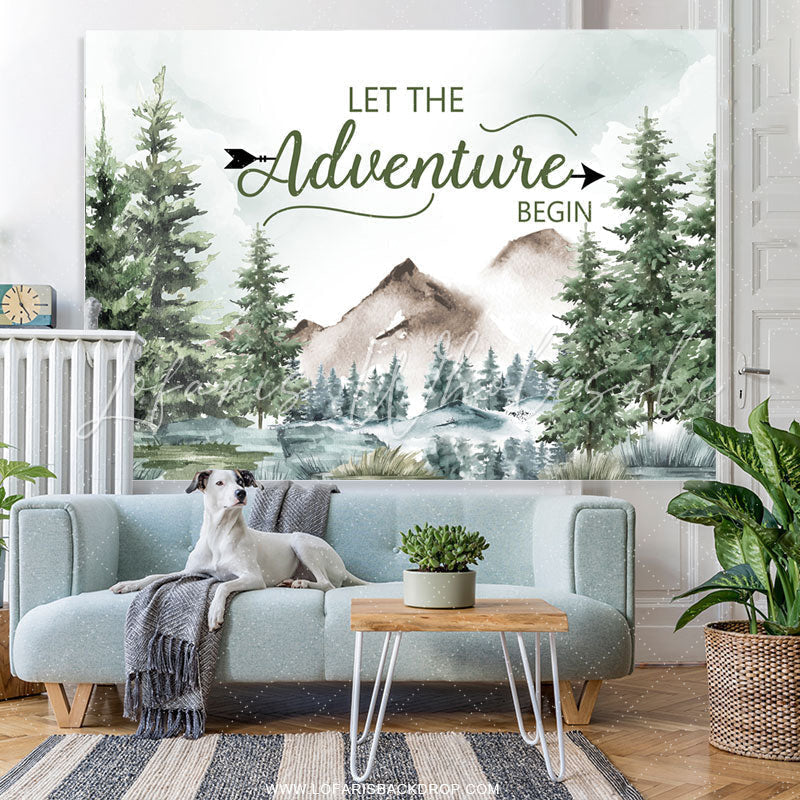 Lofaris Let The Adventure Begin Forest Jungle Baby Showerbackdrop
