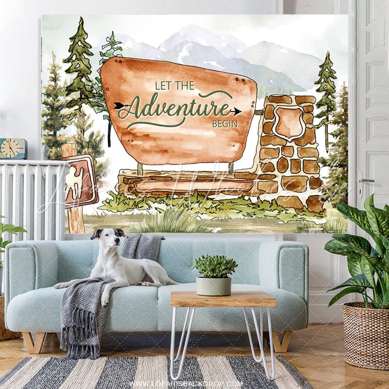 Lofaris Lets Adventure Begin Jungle Theme Baby Shower Backdrop