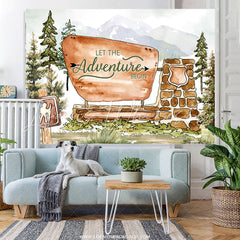Lofaris Lets Adventure Begin Jungle Theme Baby Shower Backdrop