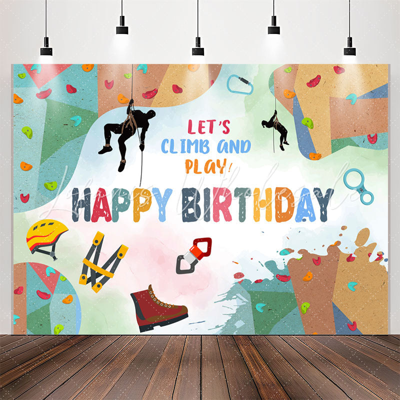 Lofaris Lets Climb And Play Sports Style Birthday Backdrop