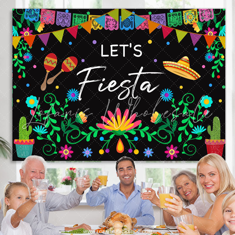 Lofaris Lets Fiesta Plant Succulents Happy Holiday Backdrop