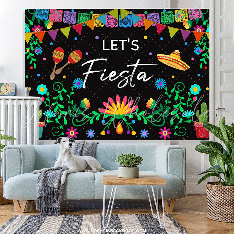 Lofaris Lets Fiesta Plant Succulents Happy Holiday Backdrop