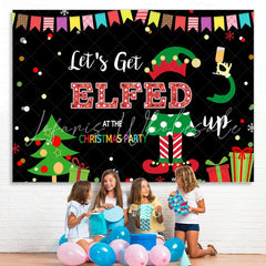 Lofaris Let’S Get Elfed At The Christmas Party Winter Backdrop