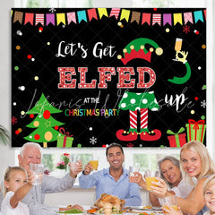 Lofaris Let’S Get Elfed At The Christmas Party Winter Backdrop