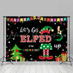 Lofaris Let’S Get Elfed At The Christmas Party Winter Backdrop