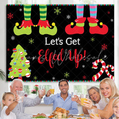 Lofaris Lets Get Elfed Up With Clown And Candy Cane Backdrop