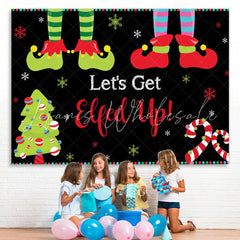 Lofaris Lets Get Elfed Up With Clown And Candy Cane Backdrop