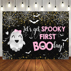 Lofaris Lets Get Spooky First Halloween Birthday Backdrop