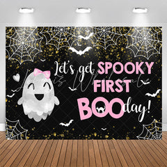 Lofaris Lets Get Spooky First Halloween Birthday Backdrop