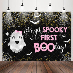 Lofaris Lets Get Spooky First Halloween Birthday Backdrop