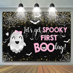 Lofaris Lets Get Spooky First Halloween Birthday Backdrop