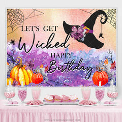 Lofaris Lets Get Wicked Halloween Theme Happy Birthday Backdrop