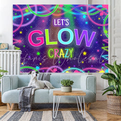 Lofaris Let¡¯S Glow Crazy With Abstract Lines Birthday Backdrop