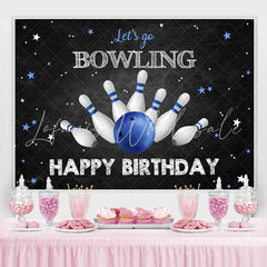 Lofaris Lets Go Bowling Star Themed Happy Birthday Backdrop
