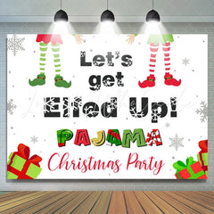 Lofaris Lets Go Elfed Up Pajama Merry Christmas Party Backdrop