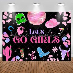 Lofaris Lets Go Girls Pink Disco Birthday Party Backdrop