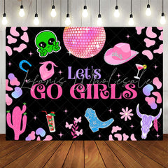 Lofaris Lets Go Girls Pink Disco Birthday Party Backdrop