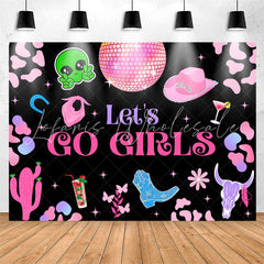 Lofaris Lets Go Girls Pink Disco Birthday Party Backdrop
