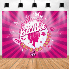 Lofaris Come On Barbie Pink Cool Party Backdrop For Girls