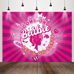 Lofaris Come On Barbie Pink Cool Party Backdrop For Girls