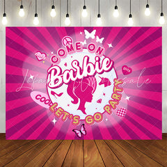 Lofaris Come On Barbie Pink Cool Party Backdrop For Girls