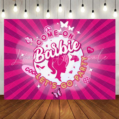 Lofaris Come On Barbie Pink Cool Party Backdrop For Girls