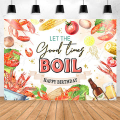Lofaris Lets Good Time Boll Crayfishs Theme Birthday Backdrop