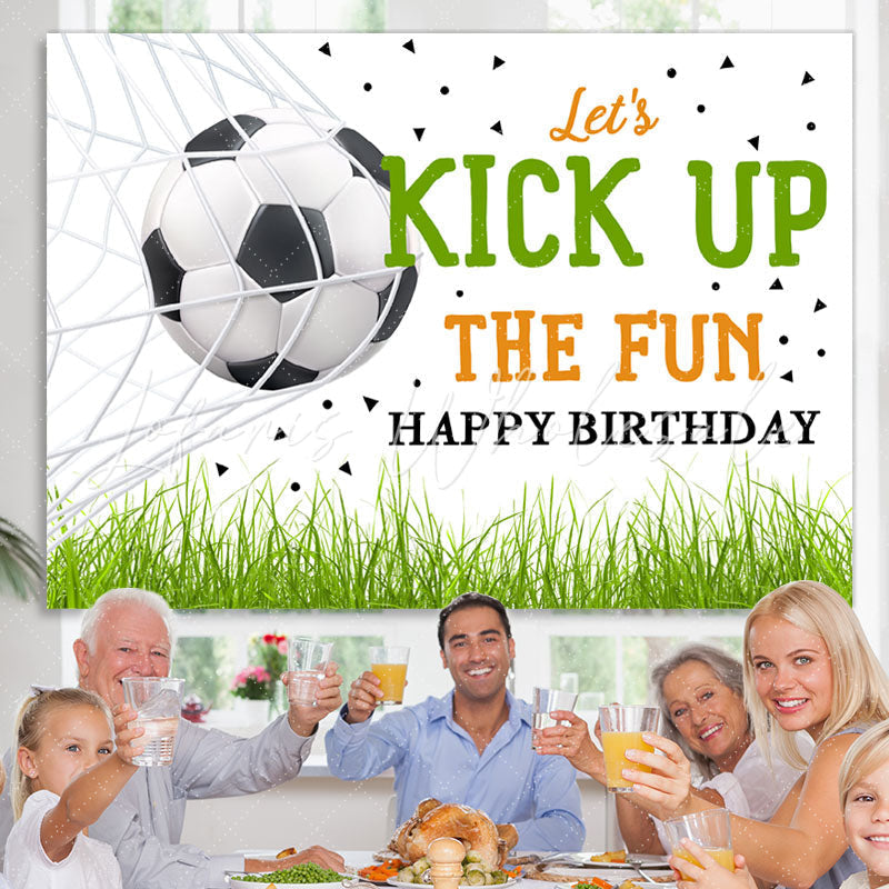 Lofaris Lets Kick Up The Fun Happy Birthday Backdrop For Party