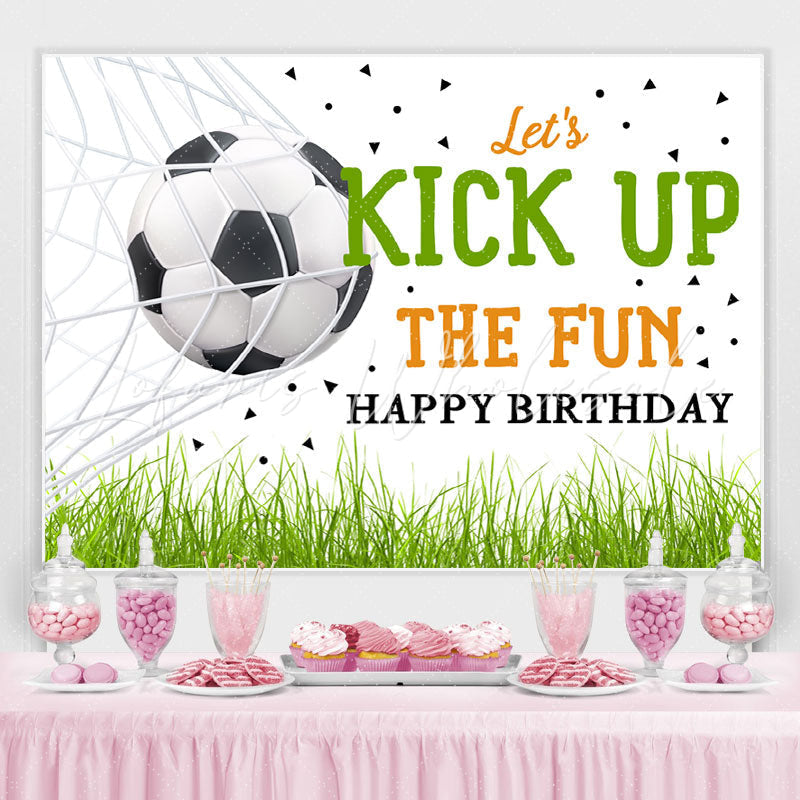 Lofaris Lets Kick Up The Fun Happy Birthday Backdrop For Party