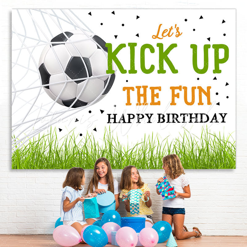 Lofaris Lets Kick Up The Fun Happy Birthday Backdrop For Party