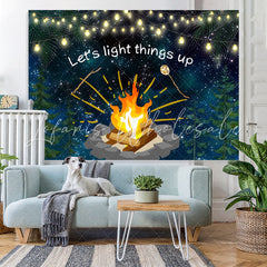 Lofaris Lets Light Things Up Bonfire Party Backdrop for Kids
