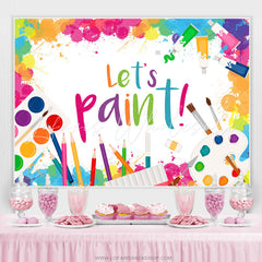 Lofaris Lets Paint Colorful Artist Graffiti Birthday Backdrop