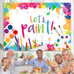 Lofaris Lets Paint Colorful Artist Graffiti Birthday Backdrop