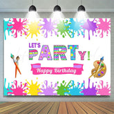 Lofaris Lets Party Art Theme Birthday Backdrop