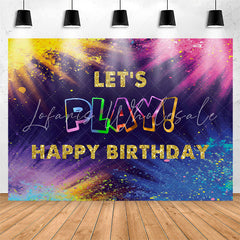 Lofaris Lets Play Colorful Graffiti Shining Birthday Backdrop