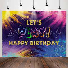 Lofaris Lets Play Colorful Graffiti Shining Birthday Backdrop