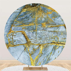 Lofaris Light Blue Abstract Texture Round Birthday Backdrop