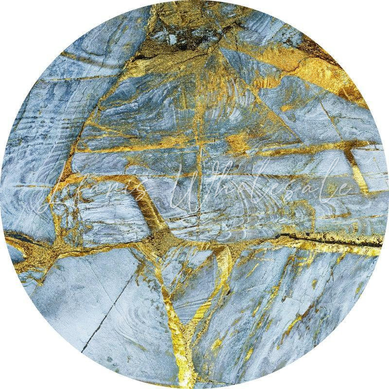 Lofaris Light Blue Abstract Texture Round Birthday Backdrop